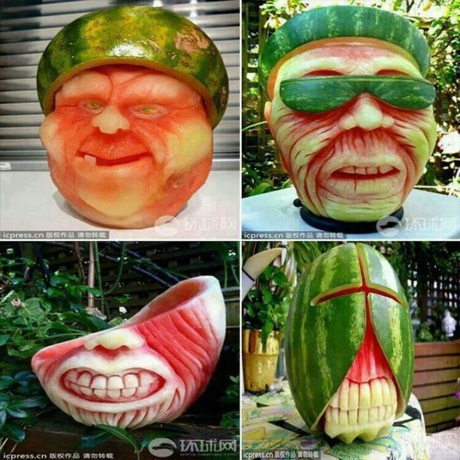 fruit art faces